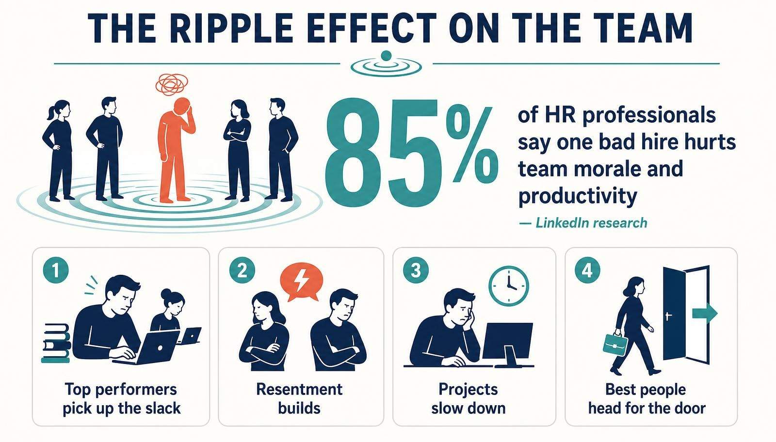 How one underperforming hire affects the morale and productivity of the whole team